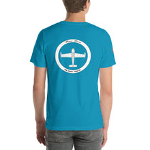 Cargar imagen en el visor de la galería, Camiseta con emblema vintage Ejército del Aire, modelo Hispano Aviación HA-200D "Saeta"