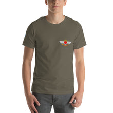 Cargar imagen en el visor de la galería, Camiseta con emblema vintage Ejército del Aire, modelo Hispano Aviación HA-200D "Saeta"