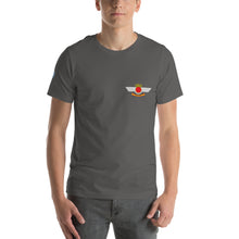 Cargar imagen en el visor de la galería, Camiseta con emblema vintage Ejército del Aire, modelo Hispano Aviación HA-200D "Saeta"