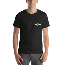 Cargar imagen en el visor de la galería, Camiseta con emblema vintage Ejército del Aire, modelo Hispano Aviación HA-200D "Saeta"
