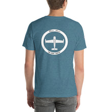 Cargar imagen en el visor de la galería, Camiseta con emblema vintage Ejército del Aire, modelo Hispano Aviación HA-200D "Saeta"