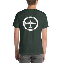 Cargar imagen en el visor de la galería, Camiseta con emblema vintage Ejército del Aire, modelo Hispano Aviación HA-200D "Saeta"