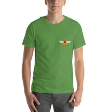 Cargar imagen en el visor de la galería, Camiseta con emblema vintage Ejército del Aire, modelo Hispano Aviación HA-200D "Saeta"