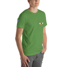 Cargar imagen en el visor de la galería, Camiseta con emblema vintage Ejército del Aire, modelo Hispano Aviación HA-200D "Saeta"