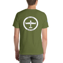 Cargar imagen en el visor de la galería, Camiseta con emblema vintage Ejército del Aire, modelo Hispano Aviación HA-200D "Saeta"