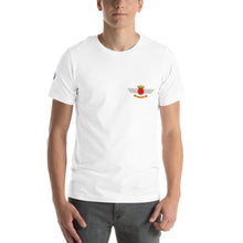 Cargar imagen en el visor de la galería, Camiseta con emblema vintage Ejército del Aire, modelo Hispano Aviación HA-200D "Saeta"