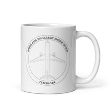 Cargar imagen en el visor de la galería, Taza con emblema de Aviación Civil, modelo Airbus A320-214 Classic Engine Option