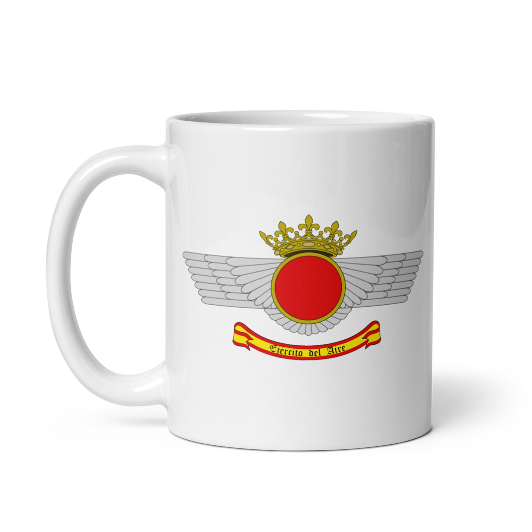 Taza con emblema vintage Ejército del Aire, modelo HA-200D 